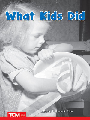 cover image of What Kids Did